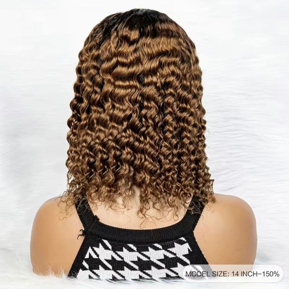 Ombré Natural Black/Blonde (1B/27)T Part 13x4x1 LaceFrontal Brazilian Human Hair - Picture 3 of 7